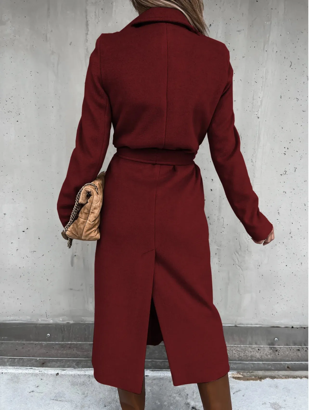 Funki Buys | Jackets | Women's Elegant Long Tie Belt Overcoats