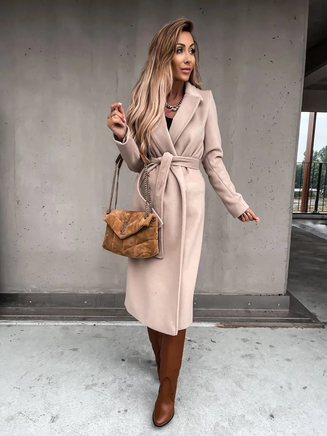 Funki Buys | Jackets | Women's Elegant Long Tie Belt Overcoats