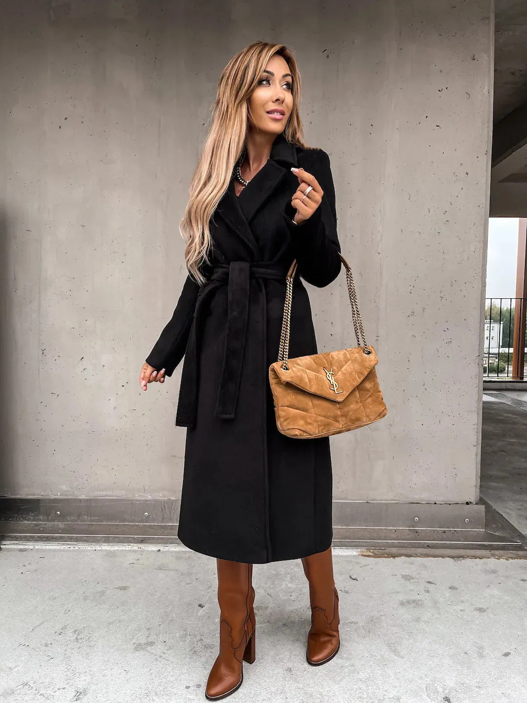 Funki Buys | Jackets | Women's Elegant Long Tie Belt Overcoats