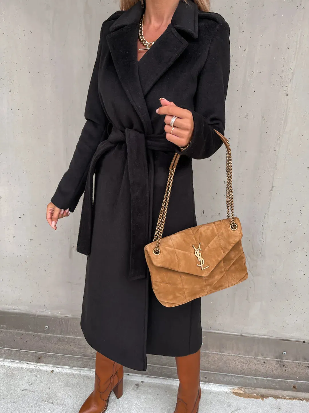 Funki Buys | Jackets | Women's Elegant Long Tie Belt Overcoats