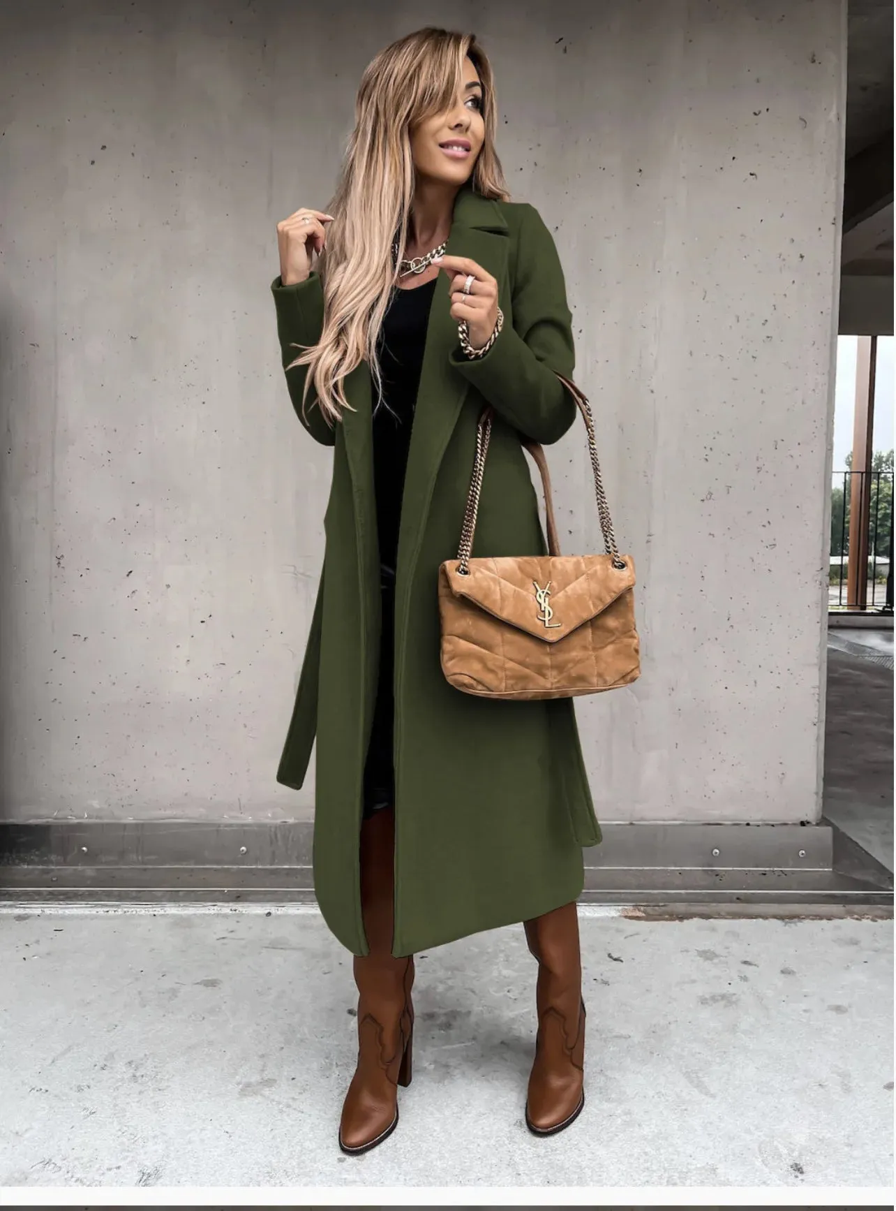 Funki Buys | Jackets | Women's Elegant Long Tie Belt Overcoats