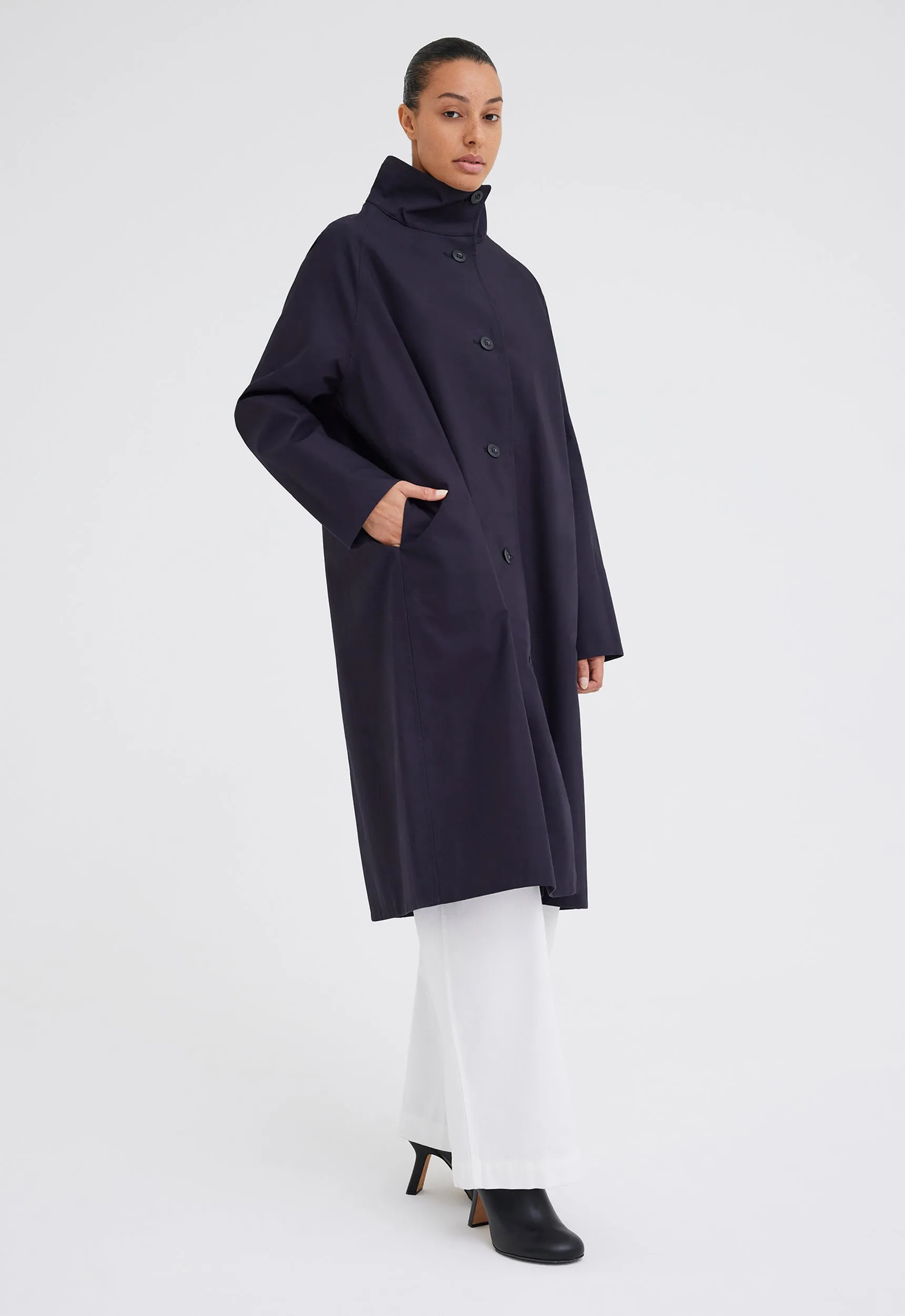 Genesis Trench Coat - Navy