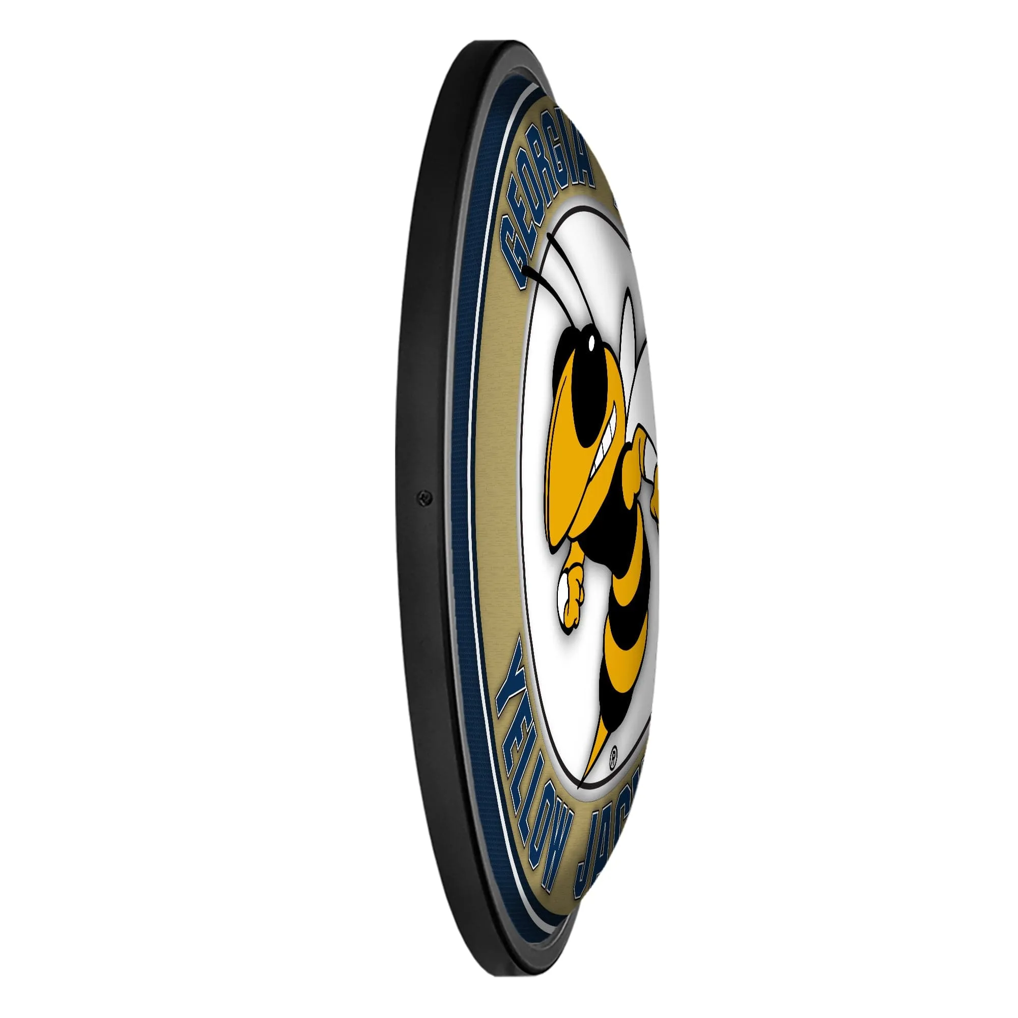 Georgia Tech Yellow Jackets: Mascot - Round Slimline Lighted Wall Sign