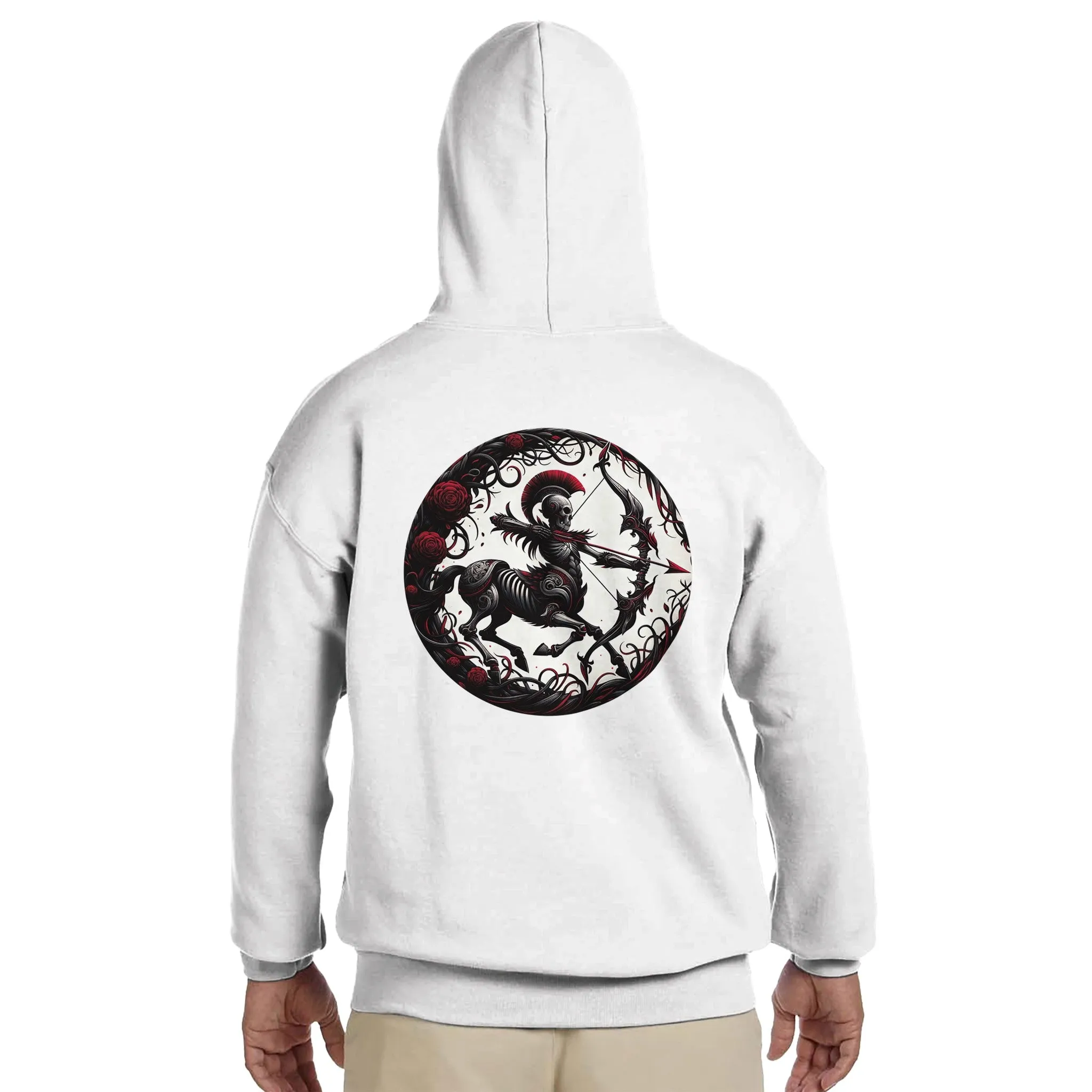 Gothic Zodiac Classic Unisex Pullover Hoodie  White