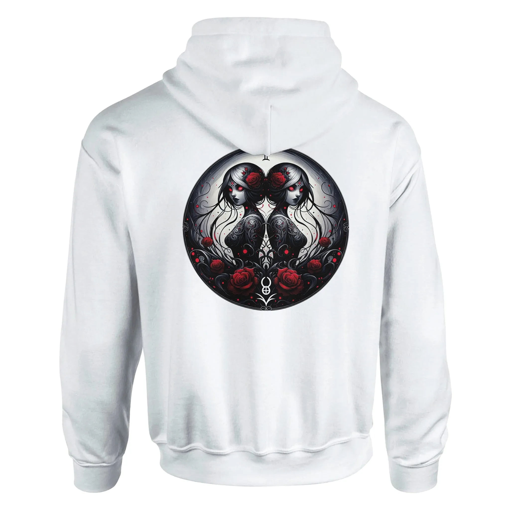 Gothic Zodiac Classic Unisex Pullover Hoodie  White