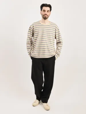 Greige Wide Stripe Sweater