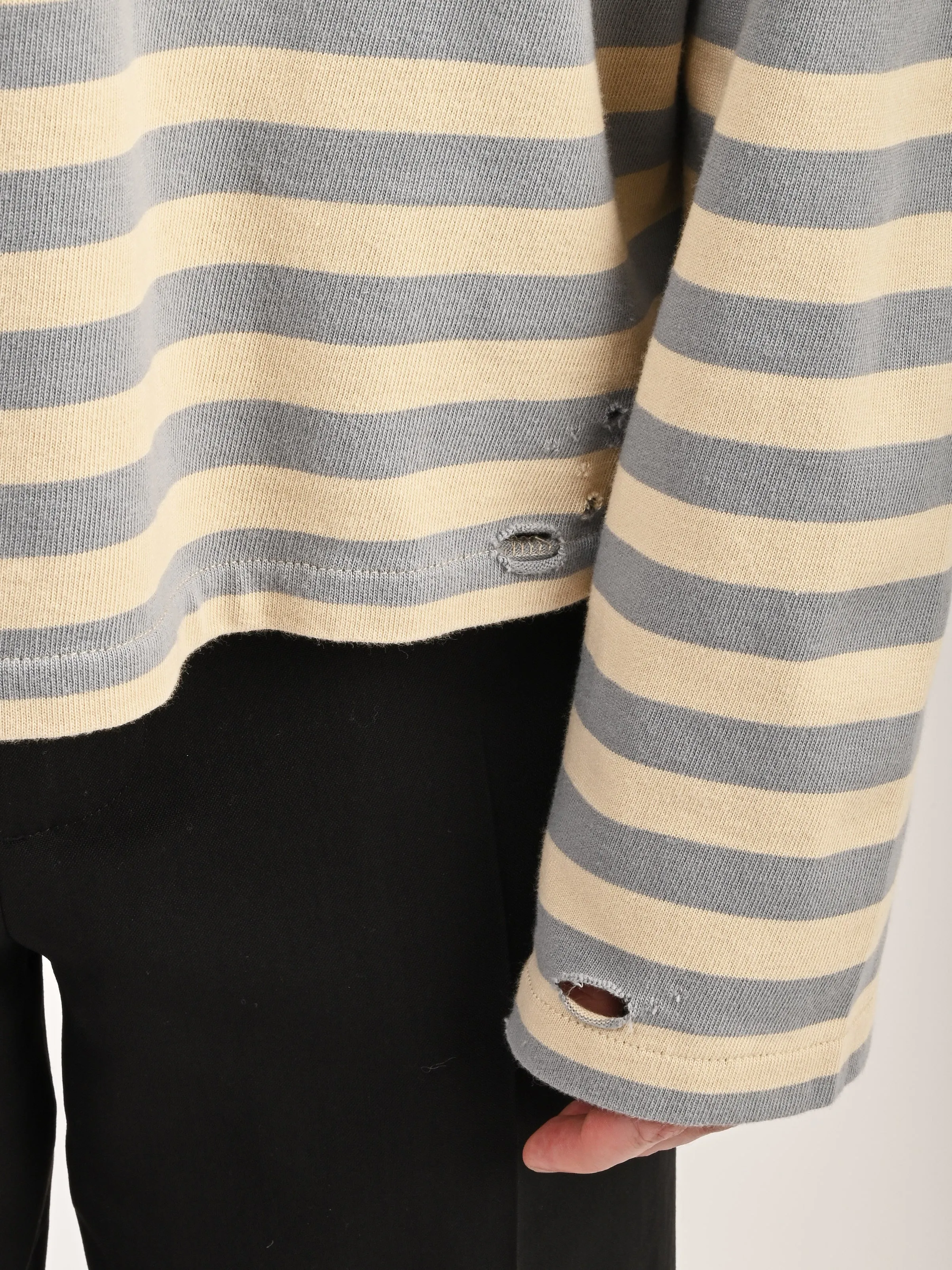 Greige Wide Stripe Sweater