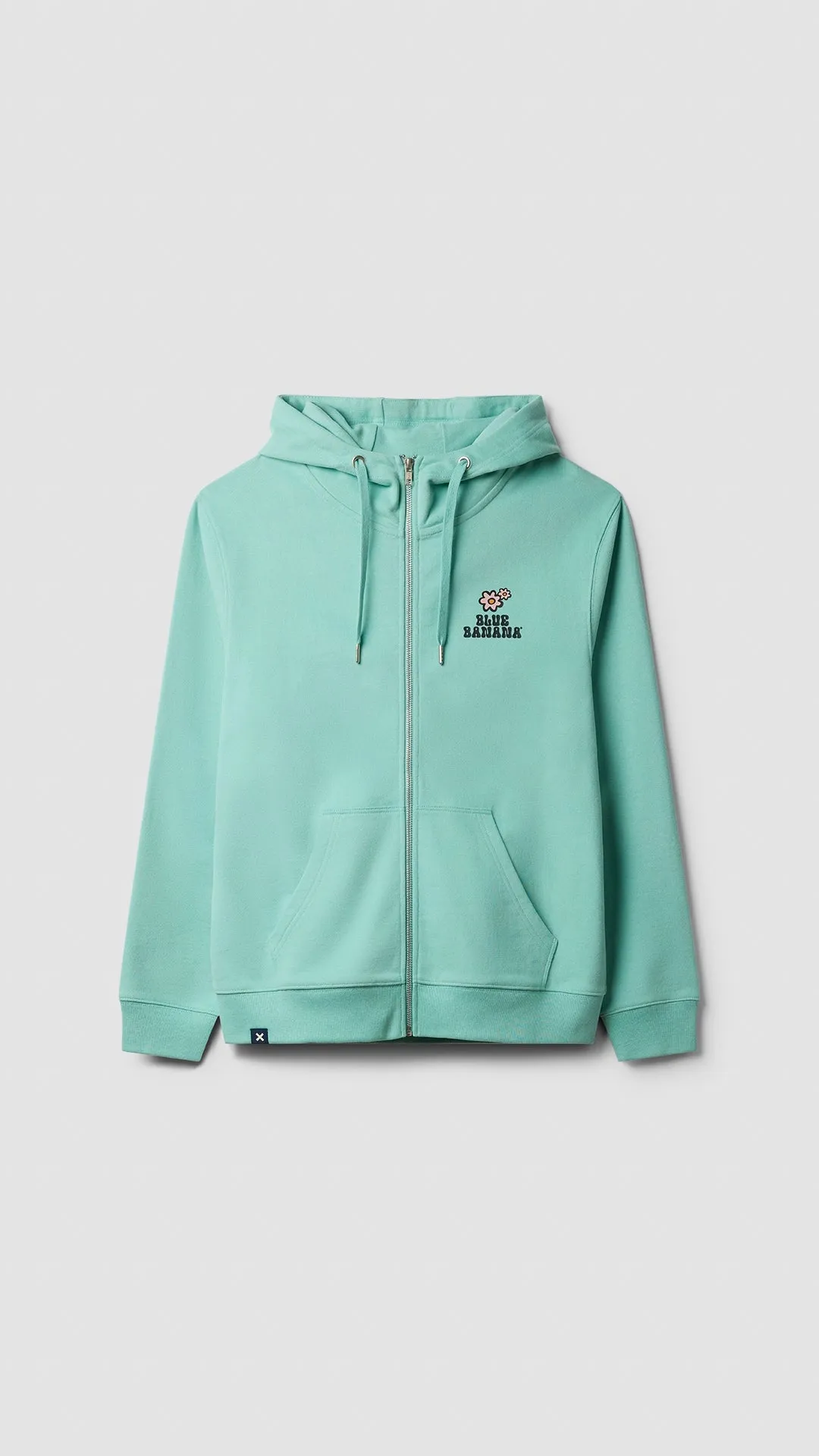 HOODIE FULL ZIP HARDY ACQUA