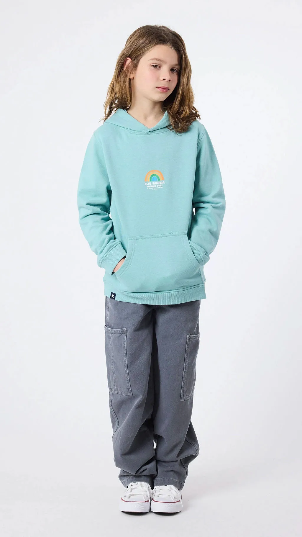 HOODIE KIDS RAINBOW ACQUA