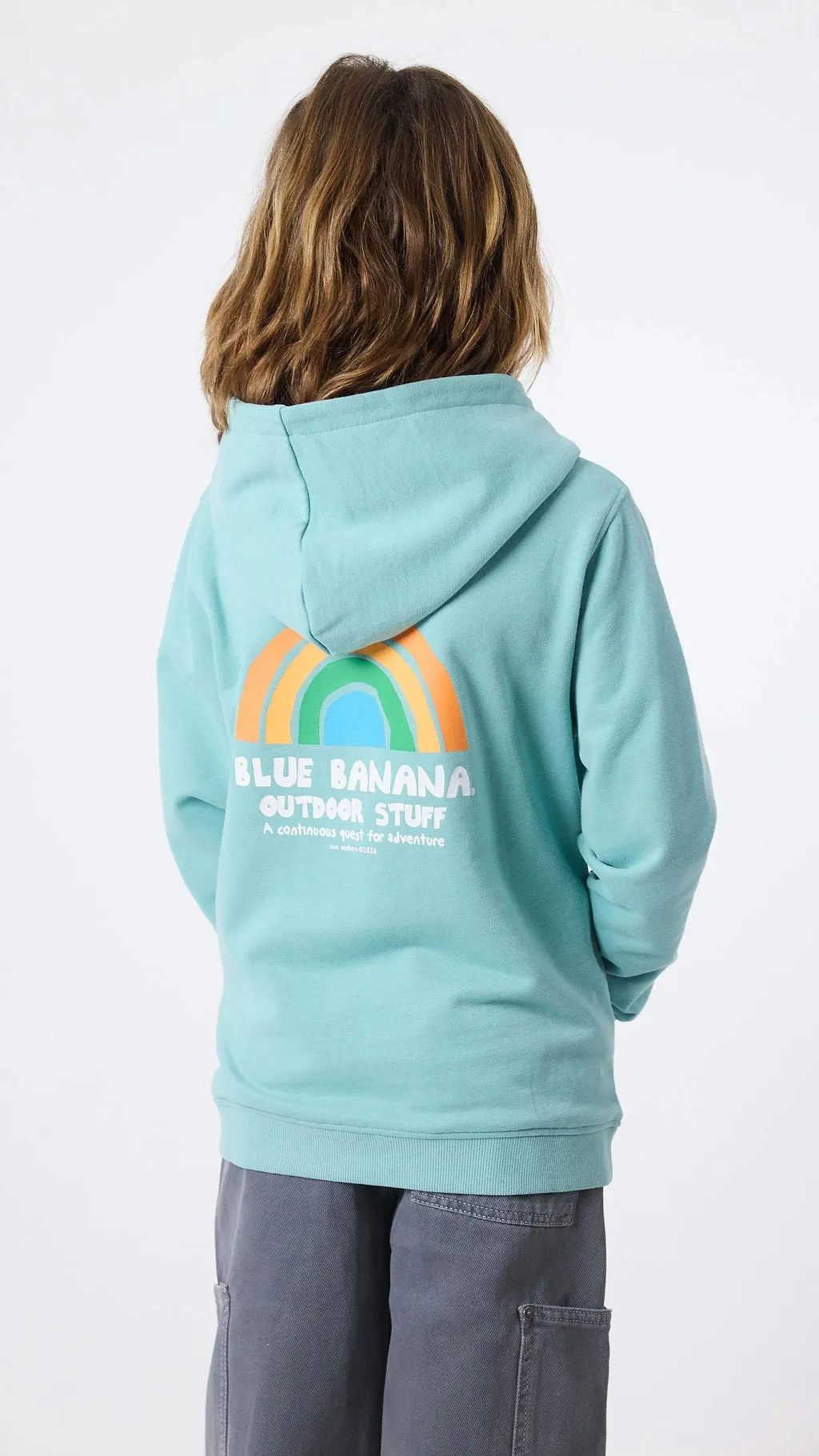 HOODIE KIDS RAINBOW ACQUA