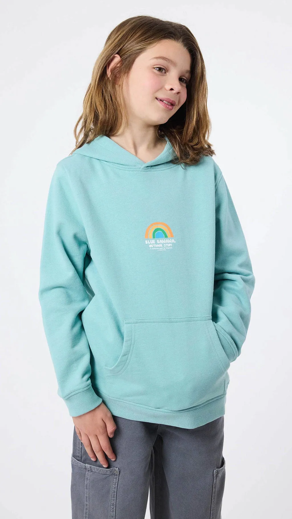 HOODIE KIDS RAINBOW ACQUA