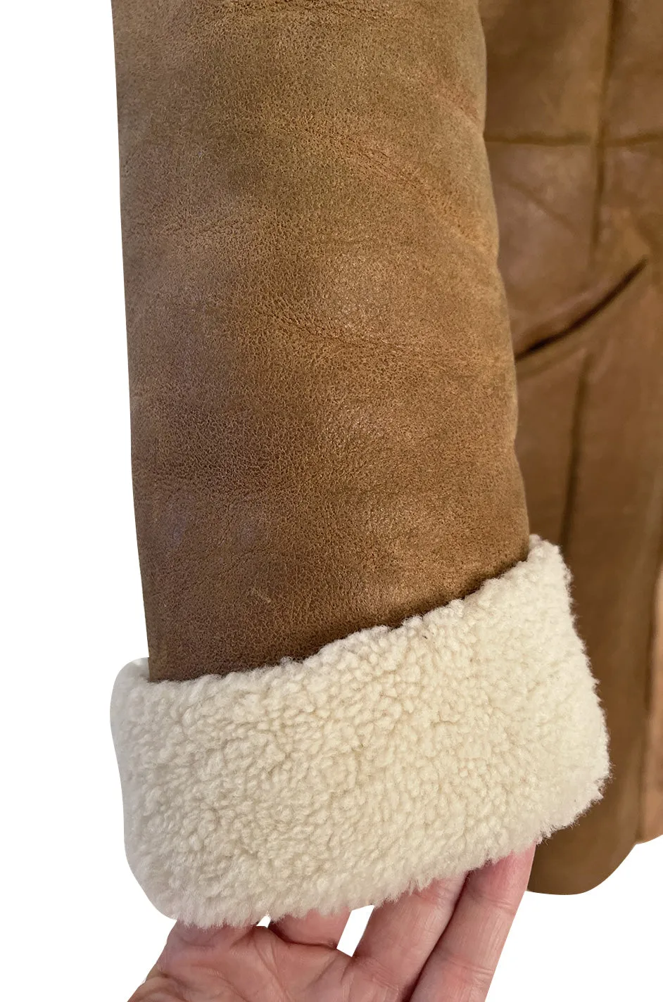 Iconic Fall 2004 Prada Look 14 Runway Shearling Coat w Mink Beading & Crystal Detailing