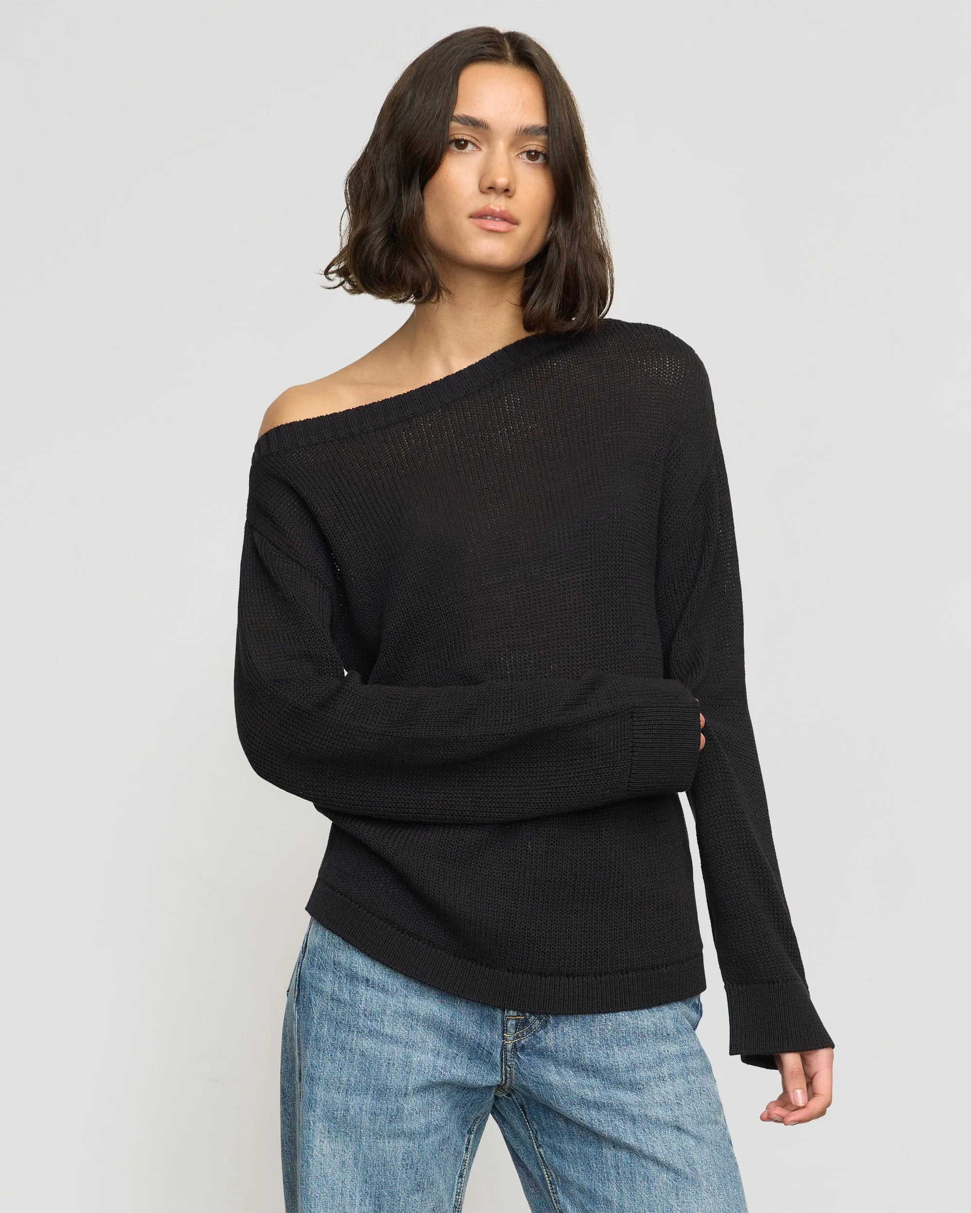 Issa Lightweight Off-Shoulder Sweater