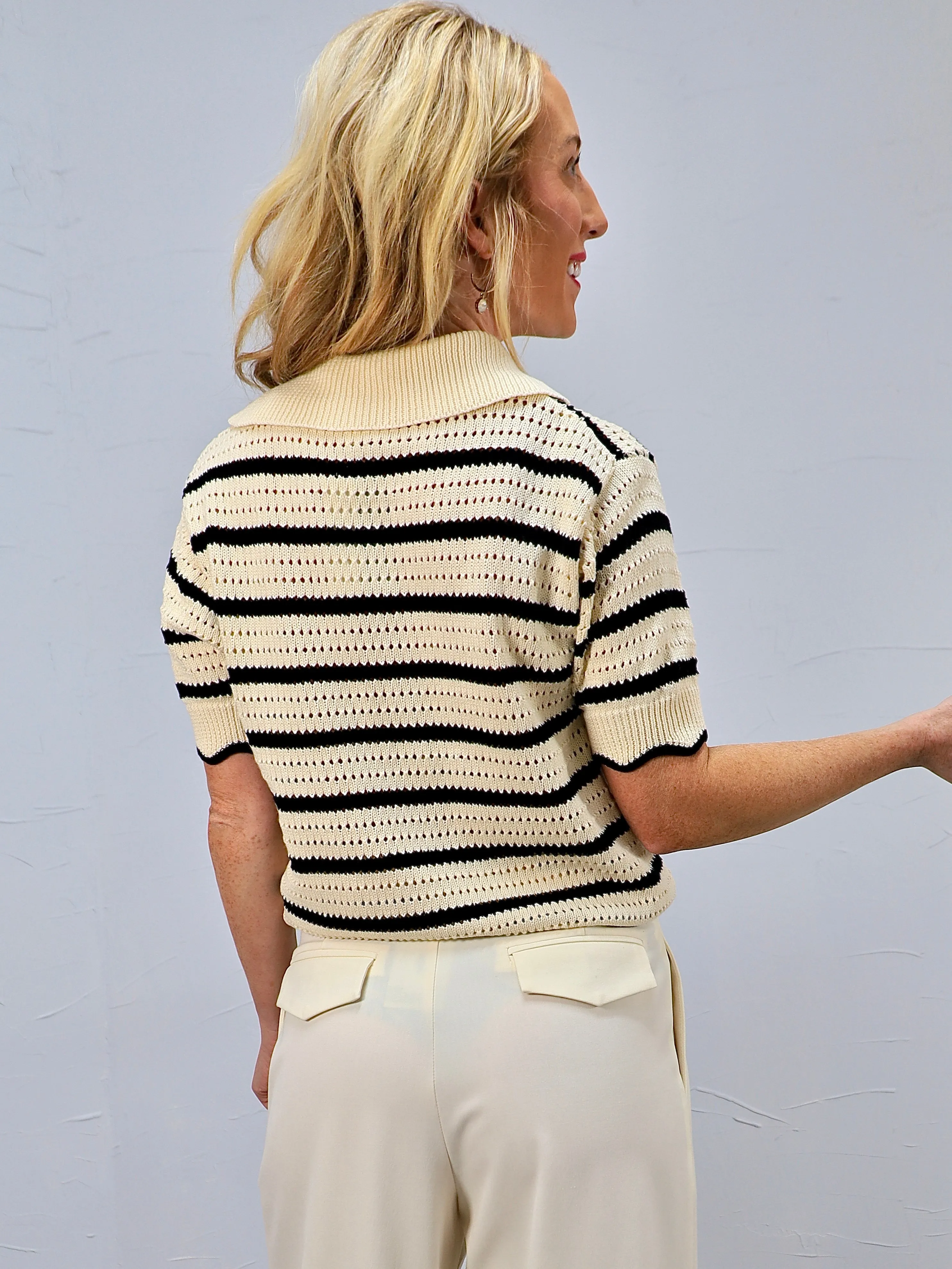Jolie Crocheted Knit Top