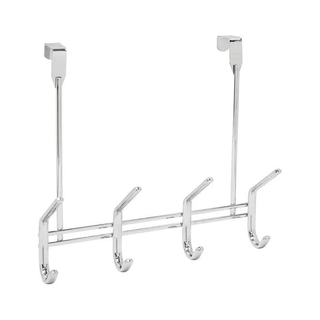 Kennedy International Door Hooks Chrome - Chrome Over-the-Door Four-Hook Organizer