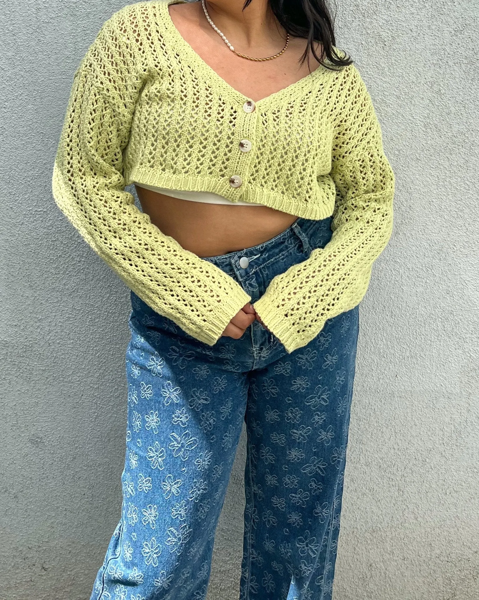 Kiwi Lime Knit Cardigan