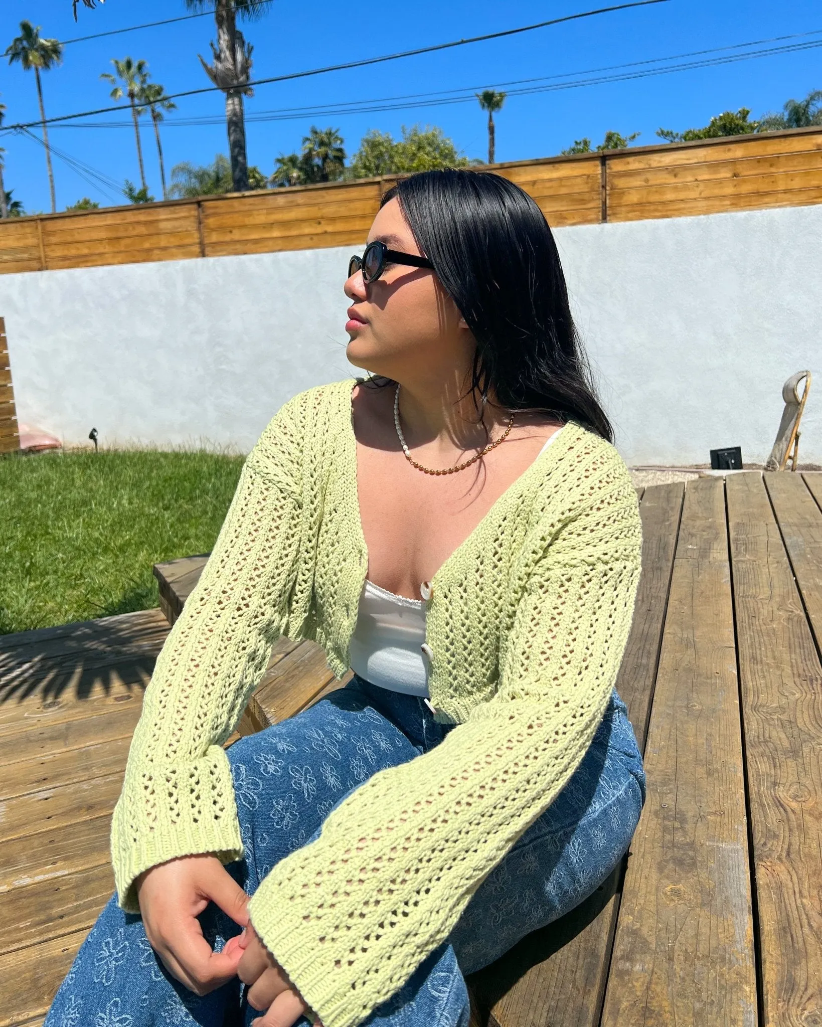 Kiwi Lime Knit Cardigan