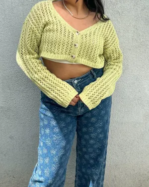 Kiwi Lime Knit Cardigan