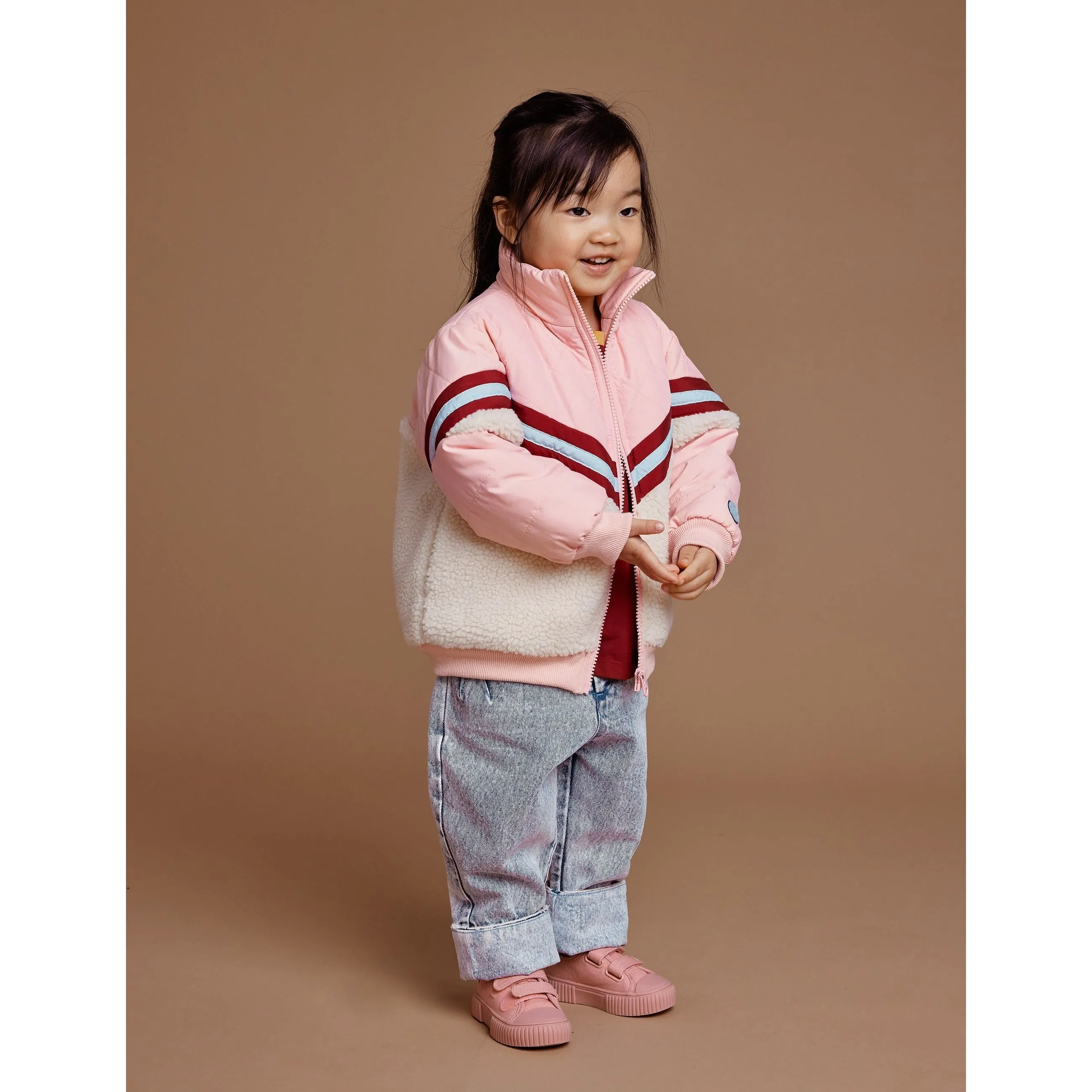 Kobe Shearling Jacket - Tulip Pink