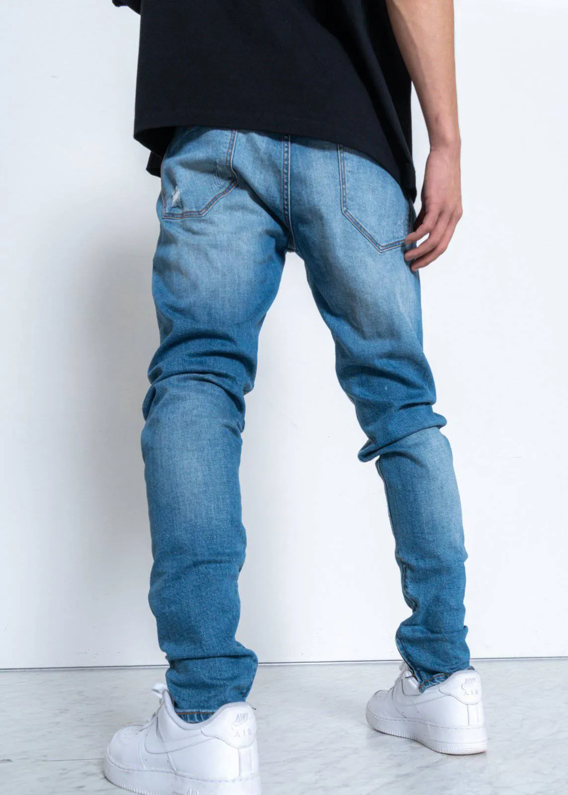 Konus Men's Rip and Repair Slim Fit Denim