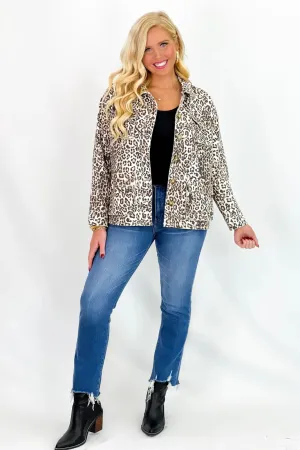 Leopard Double Front Pocket Jacket *Final Sale*