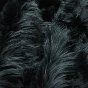 Long Hair Fur Black 150 cm