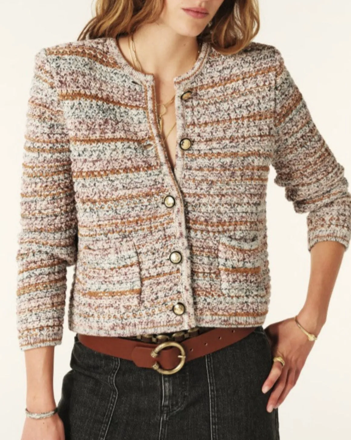 Long-Sleeve Cardigan Guspa