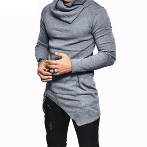 Long Sleeve Sweatshirt For Men With Turtleneck Sweatshirt Top Hoodie