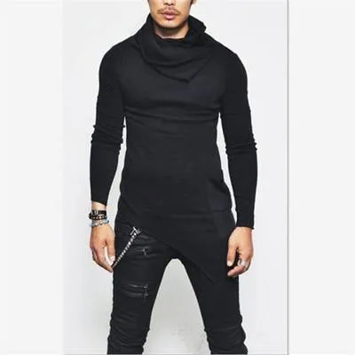 Long Sleeve Sweatshirt For Men With Turtleneck Sweatshirt Top Hoodie