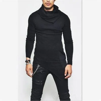 Long Sleeve Sweatshirt For Men With Turtleneck Sweatshirt Top Hoodie