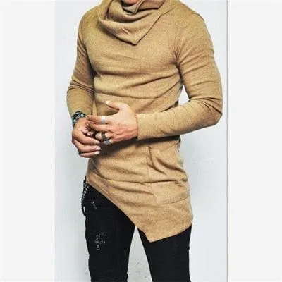 Long Sleeve Sweatshirt For Men With Turtleneck Sweatshirt Top Hoodie