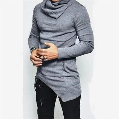 Long Sleeve Sweatshirt For Men With Turtleneck Sweatshirt Top Hoodie