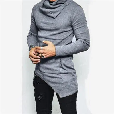 Long Sleeve Sweatshirt For Men With Turtleneck Sweatshirt Top Hoodie