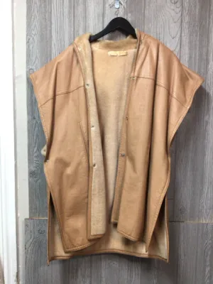 Lord & Taylor Shearling Hooded Poncho Size X-Large AS IS