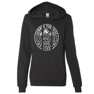 Los Angeles California West Coast Ladies Lightweight Fitted Hoodie