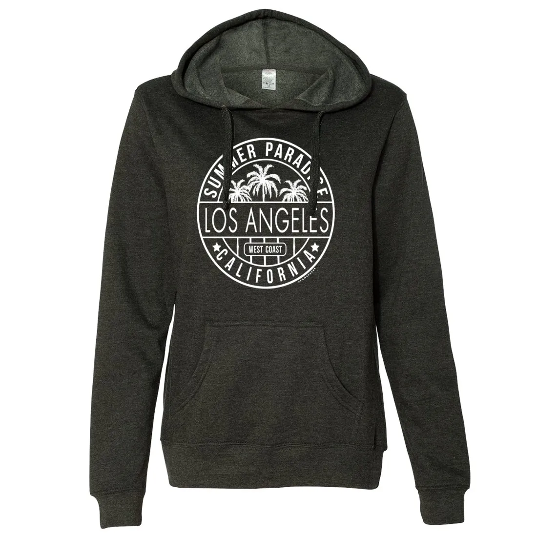 Los Angeles California West Coast Ladies Lightweight Fitted Hoodie