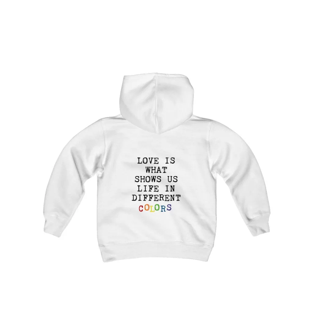 Love in Different Colors -  Youth Hoodie (Heavy Blend)