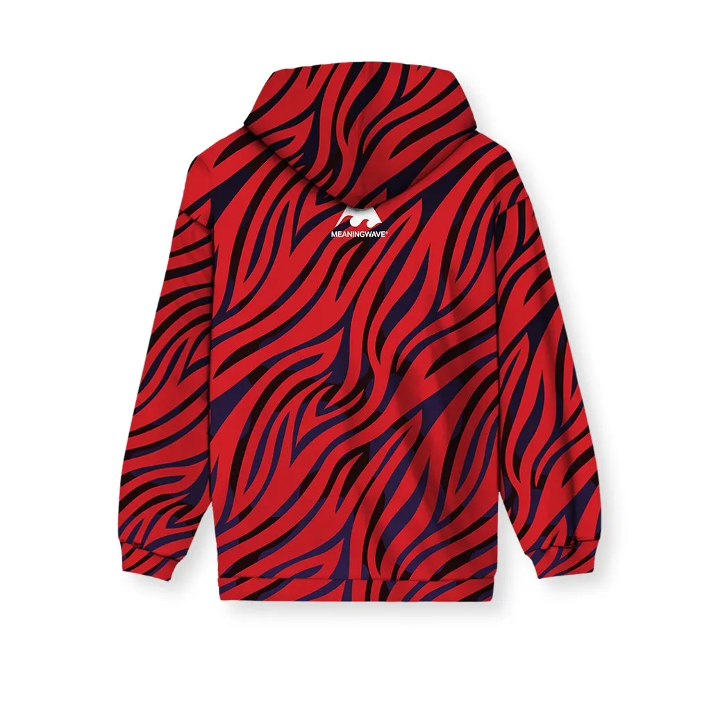 Meaningwave Rick James Neon Zebra Kid's Hoodie