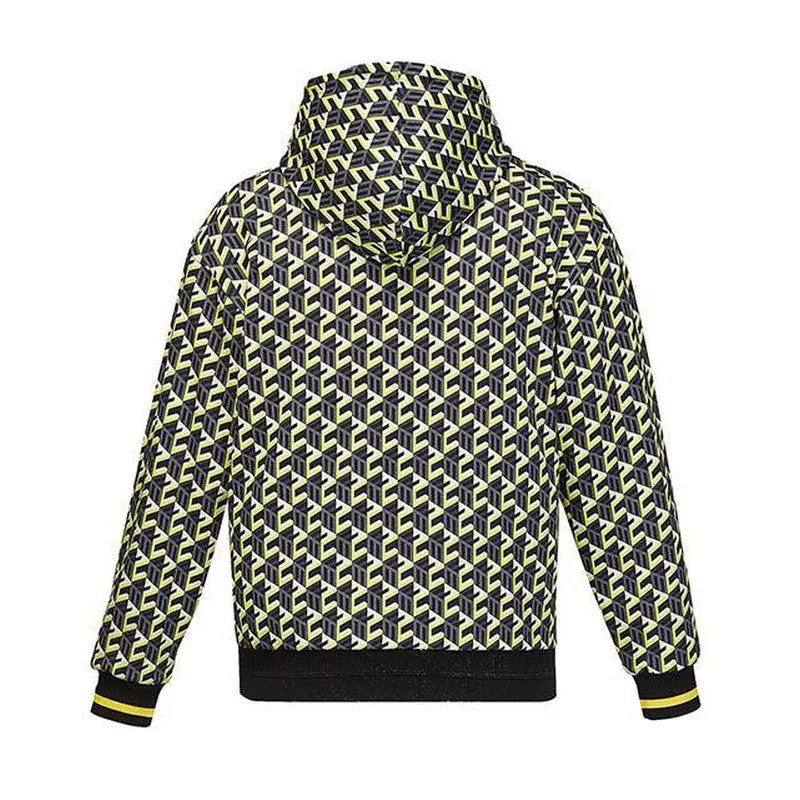 Men's Organic Cotton Cubic Monogram Print Hoodie