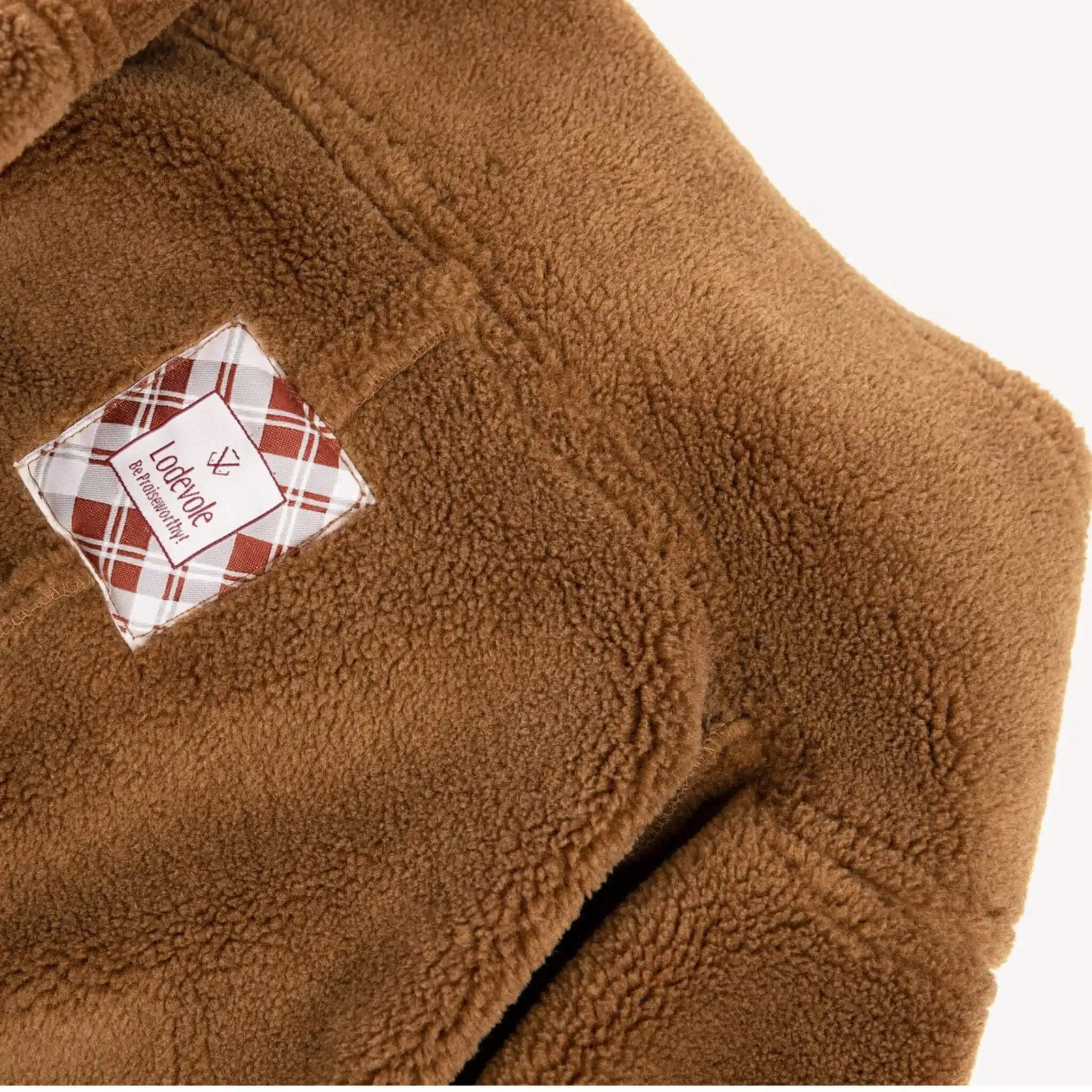 Men's Sherpa Lined Winter Coat Caramel Brown
