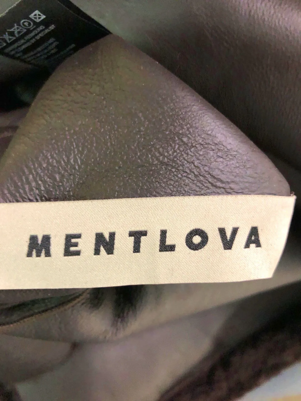 Mentlova Brown Shearling Leather Coat EU 36
