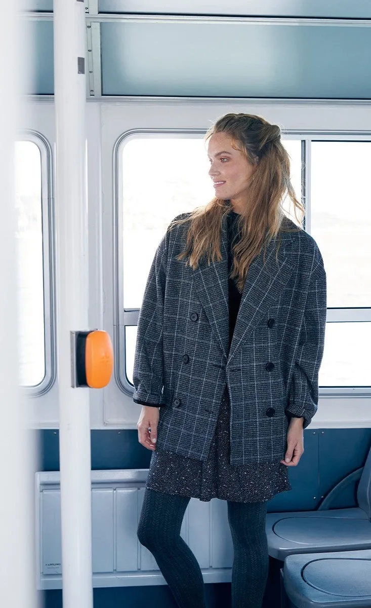 Molly Bracken Plaid Caban Coat
