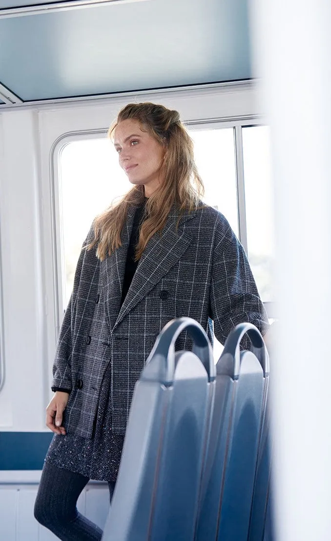 Molly Bracken Plaid Caban Coat