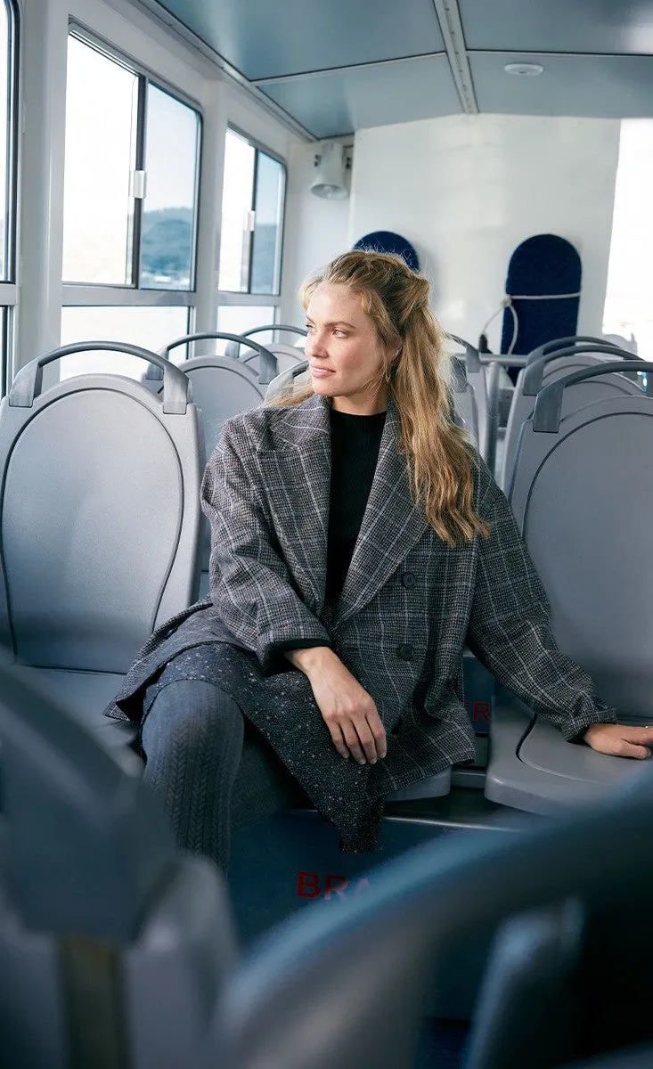 Molly Bracken Plaid Caban Coat