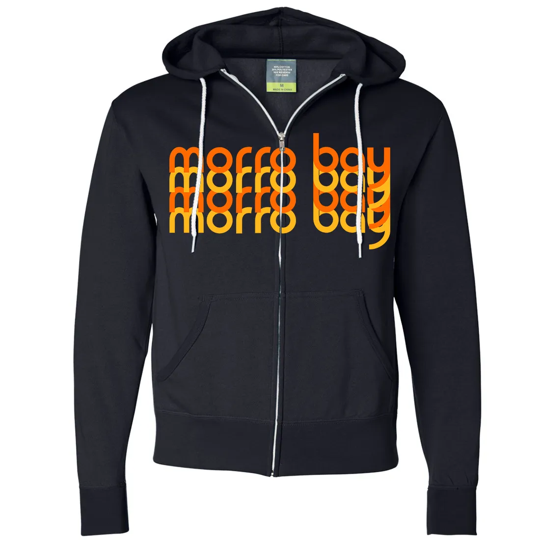 Morro Bay Sunset Stack Zip-Up Hoodie