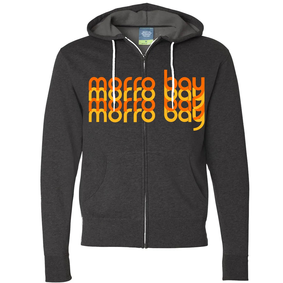 Morro Bay Sunset Stack Zip-Up Hoodie