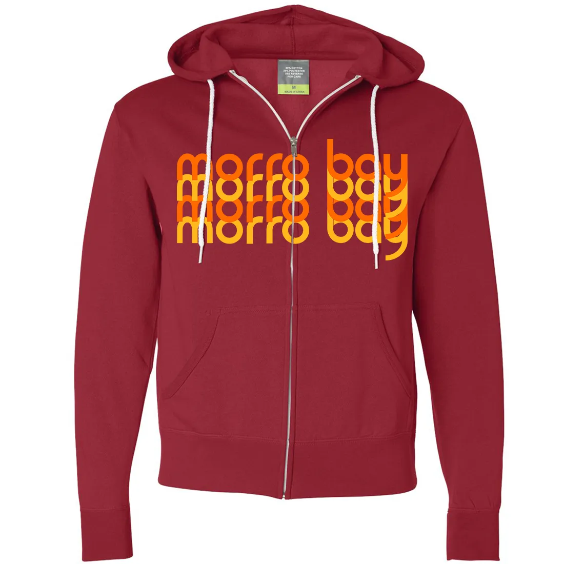 Morro Bay Sunset Stack Zip-Up Hoodie
