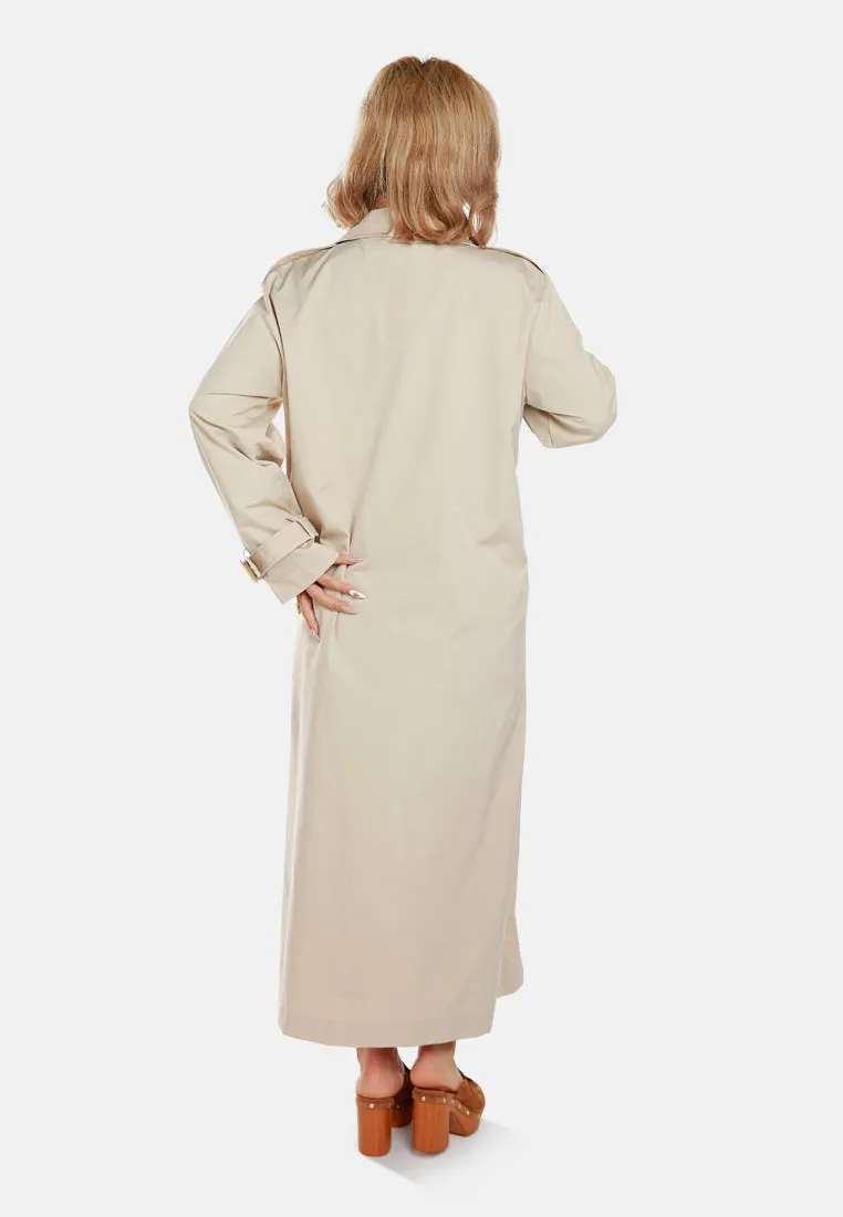Notched Double Breasted Trench coat By RUW