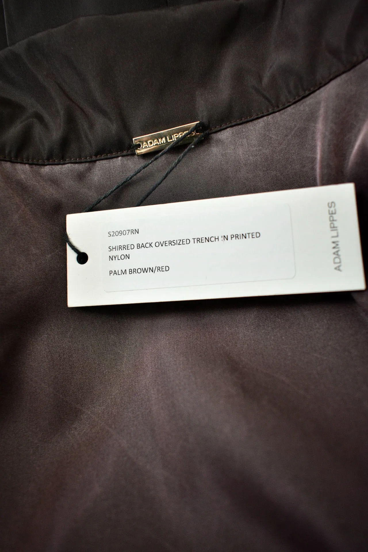 NWT Adam Lippes Shirred Oversized Trench Coat