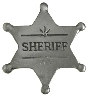 Old West Historic Replica Badge: Sheriff Star